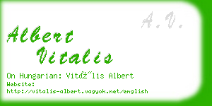 albert vitalis business card